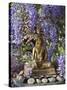 A Small Buddha Shrine Surrounded by Wisteria in Hotel Gangtey Palace, 100-Year-Old Building, Once a-Nigel Pavitt-Stretched Canvas