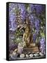 A Small Buddha Shrine Surrounded by Wisteria in Hotel Gangtey Palace, 100-Year-Old Building, Once a-Nigel Pavitt-Framed Stretched Canvas