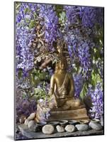 A Small Buddha Shrine Surrounded by Wisteria in Hotel Gangtey Palace, 100-Year-Old Building, Once a-Nigel Pavitt-Mounted Photographic Print