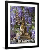 A Small Buddha Shrine Surrounded by Wisteria in Hotel Gangtey Palace, 100-Year-Old Building, Once a-Nigel Pavitt-Framed Photographic Print