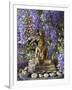 A Small Buddha Shrine Surrounded by Wisteria in Hotel Gangtey Palace, 100-Year-Old Building, Once a-Nigel Pavitt-Framed Photographic Print