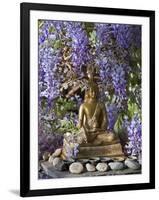 A Small Buddha Shrine Surrounded by Wisteria in Hotel Gangtey Palace, 100-Year-Old Building, Once a-Nigel Pavitt-Framed Photographic Print