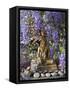 A Small Buddha Shrine Surrounded by Wisteria in Hotel Gangtey Palace, 100-Year-Old Building, Once a-Nigel Pavitt-Framed Stretched Canvas