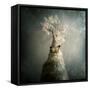 A Small Butterfly Sitting on a Tree with Overlaid Textures-Luis Beltran-Framed Stretched Canvas