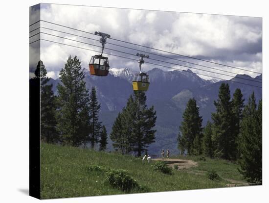 A Small Cablecar in Colorado-Michael Brown-Stretched Canvas
