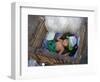 A Small Child Sleeps in a Cart on the Streets of Phnom Penh, Cambodia, Indochina-Andrew Mcconnell-Framed Photographic Print