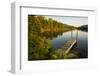 A Small Dock in Long Pond in New Hampshire's White Mountains-Jerry & Marcy Monkman-Framed Photographic Print