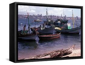 A Small Fishing Community on the Edge of the Bay at the Port of Luanda the Capital of Angola-null-Framed Stretched Canvas