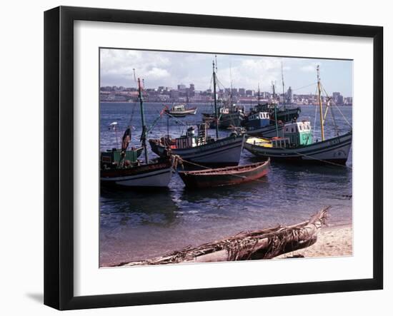 A Small Fishing Community on the Edge of the Bay at the Port of Luanda the Capital of Angola-null-Framed Premium Photographic Print