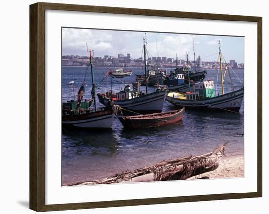 A Small Fishing Community on the Edge of the Bay at the Port of Luanda the Capital of Angola-null-Framed Photographic Print
