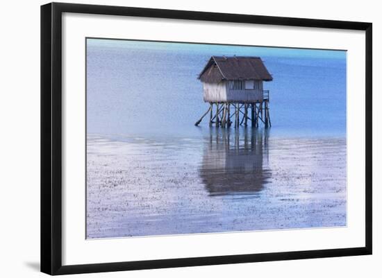 A Small Fishing House in the Water, Bohol Island, Philippines-Keren Su-Framed Photographic Print