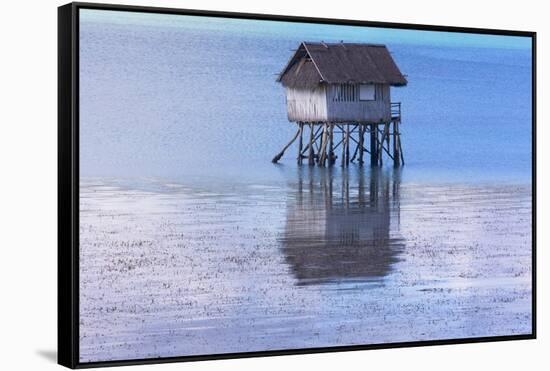 A Small Fishing House in the Water, Bohol Island, Philippines-Keren Su-Framed Stretched Canvas