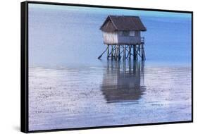 A Small Fishing House in the Water, Bohol Island, Philippines-Keren Su-Framed Stretched Canvas