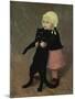 A Small Girl with a Cat, 1889-Théophile Alexandre Steinlen-Mounted Giclee Print