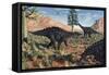 A Small Group of Stegosaurid Miragaia Dinosaurs-null-Framed Stretched Canvas