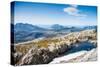 A Small Lake with Snow and View towards Mountains and the Sea in Northern Norway-Lamarinx-Stretched Canvas