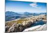 A Small Lake with Snow and View towards Mountains and the Sea in Northern Norway-Lamarinx-Mounted Photographic Print