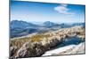 A Small Lake with Snow and View towards Mountains and the Sea in Northern Norway-Lamarinx-Mounted Photographic Print
