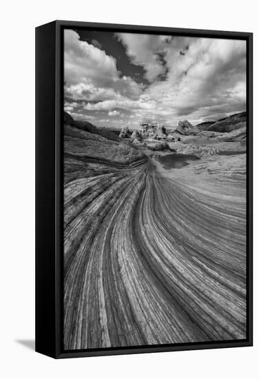 A Small Pool and Geological Formations Found at Vermillion Cliffs National Monument-Judith Zimmerman-Framed Stretched Canvas