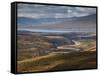 A Small River Runs into a Lake in Torres Del Paine National Park-Alex Saberi-Framed Stretched Canvas