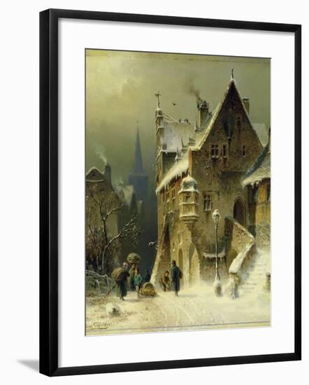 A Small Town in the Rhine-August Schlieker-Framed Giclee Print