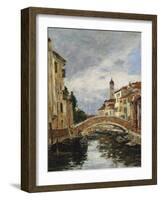 A Small Venetian Canal, 1895-Eugène Boudin-Framed Giclee Print