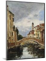 A Small Venetian Canal; Petit Canal a Venise-Eugène Boudin-Mounted Giclee Print