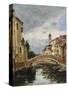 A Small Venetian Canal; Petit Canal a Venise-Eugène Boudin-Stretched Canvas
