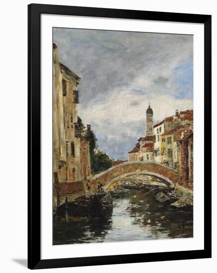 A Small Venetian Canal; Petit Canal a Venise-Eugène Boudin-Framed Premium Giclee Print