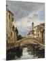 A Small Venetian Canal; Petit Canal a Venise-Eugène Boudin-Mounted Premium Giclee Print