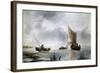 A Small Vessel in Light Airs, and Another Ashore, Ca 1650-1660-Jan Van De Cappelle-Framed Giclee Print