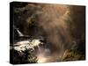 A Small Waterfall in the Jungle with Sun Rays-Jody Miller-Stretched Canvas