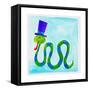 A Snake Wearing a Top Hat-null-Framed Stretched Canvas