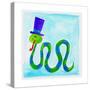 A Snake Wearing a Top Hat-null-Stretched Canvas