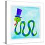 A Snake Wearing a Top Hat-null-Stretched Canvas