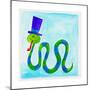 A Snake Wearing a Top Hat-null-Mounted Giclee Print