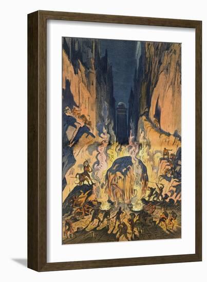 A Snowball In Hell-What Chance Has It Got? -Udo J. Keppler-Framed Art Print