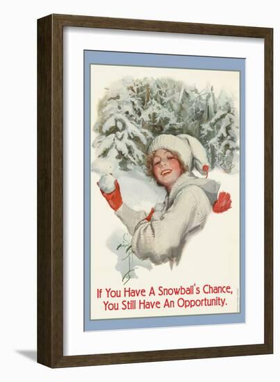 A Snowball's Chance-null-Framed Art Print