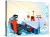 A Snowboarder Sitting On Snow Grief-Aleksey Vl B.-Stretched Canvas