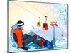A Snowboarder Sitting On Snow Grief-Aleksey Vl B.-Mounted Art Print