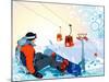 A Snowboarder Sitting On Snow Grief-Aleksey Vl B.-Mounted Art Print