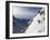 A Snowboarder Tackles a Challenging Off Piste Descent on Mont Blanc, Chamonix, Haute Savoie, French-David Pickford-Framed Premium Photographic Print