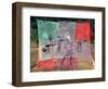 A Soccer Ball Slips Through an Opening of a Makeshift Goal-null-Framed Photographic Print