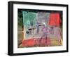 A Soccer Ball Slips Through an Opening of a Makeshift Goal-null-Framed Photographic Print
