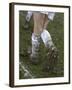 A Soccer Player's Muddy Cleats-null-Framed Photographic Print