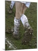 A Soccer Player's Muddy Cleats-null-Mounted Photographic Print