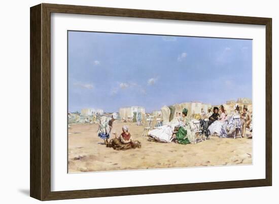 A Sociable Afternoon on the Beach-Frederik Hendrik Kaemmerer-Framed Giclee Print