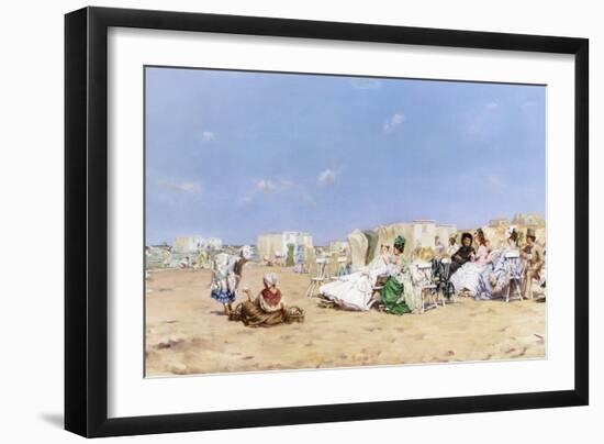 A Sociable Afternoon on the Beach-Frederik Hendrik Kaemmerer-Framed Giclee Print