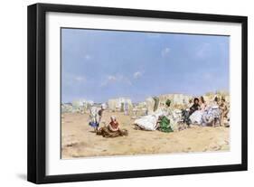 A Sociable Afternoon on the Beach-Frederik Hendrik Kaemmerer-Framed Giclee Print