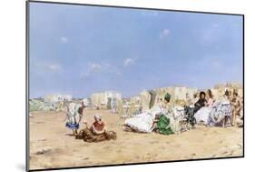 A Sociable Afternoon on the Beach-Frederik Hendrik Kaemmerer-Mounted Giclee Print